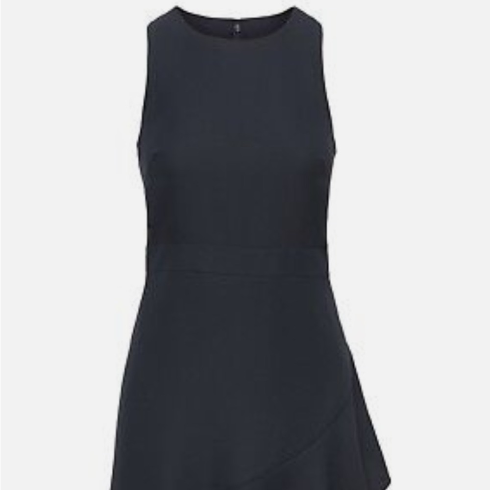 PRE-OWNED WOMEN’S Banana Republic Ruffle Wrap Racerback Dress, Black - Picture 13 of 14